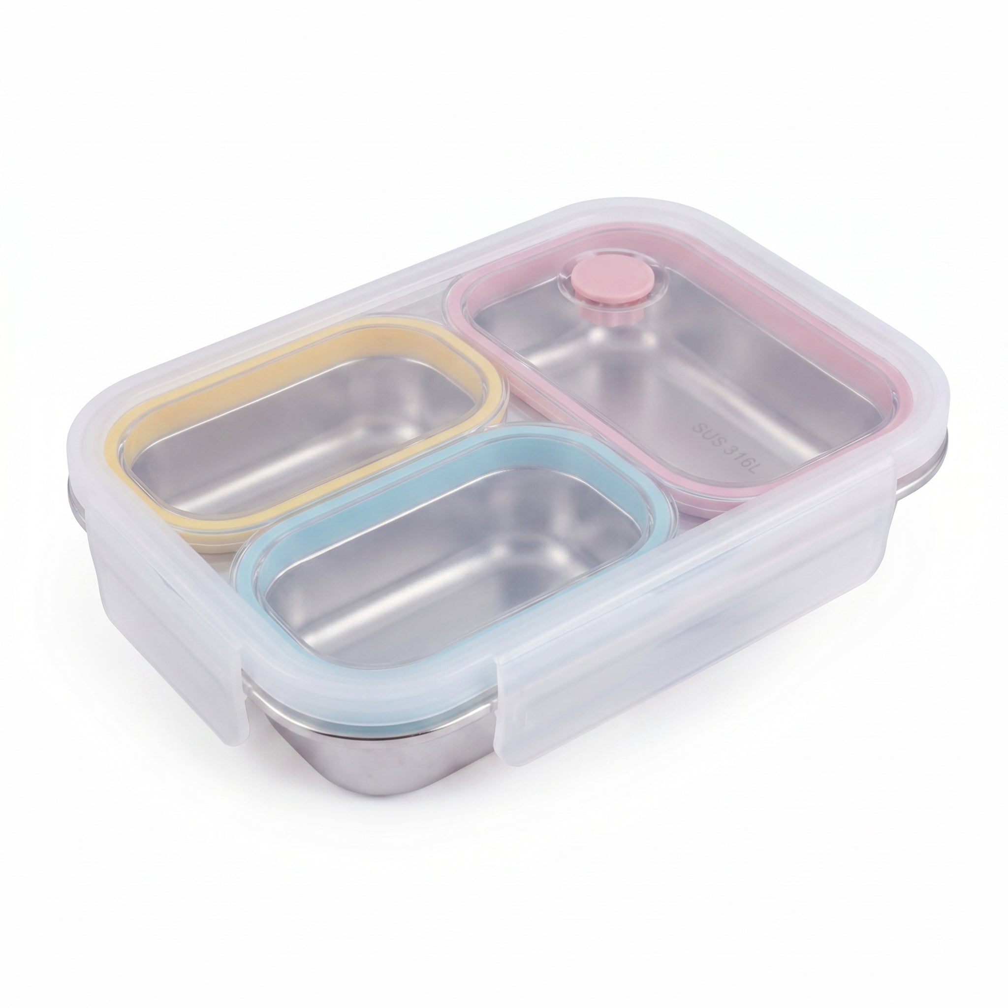Eternalpaw colorful 316L stainless steel kids bento box closed