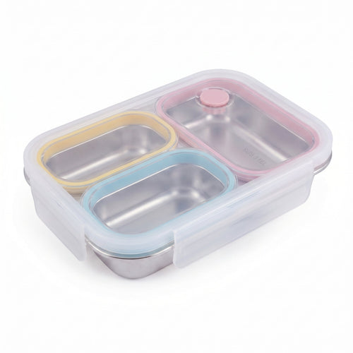 Eternalpaw colorful 316L stainless steel kids bento box closed