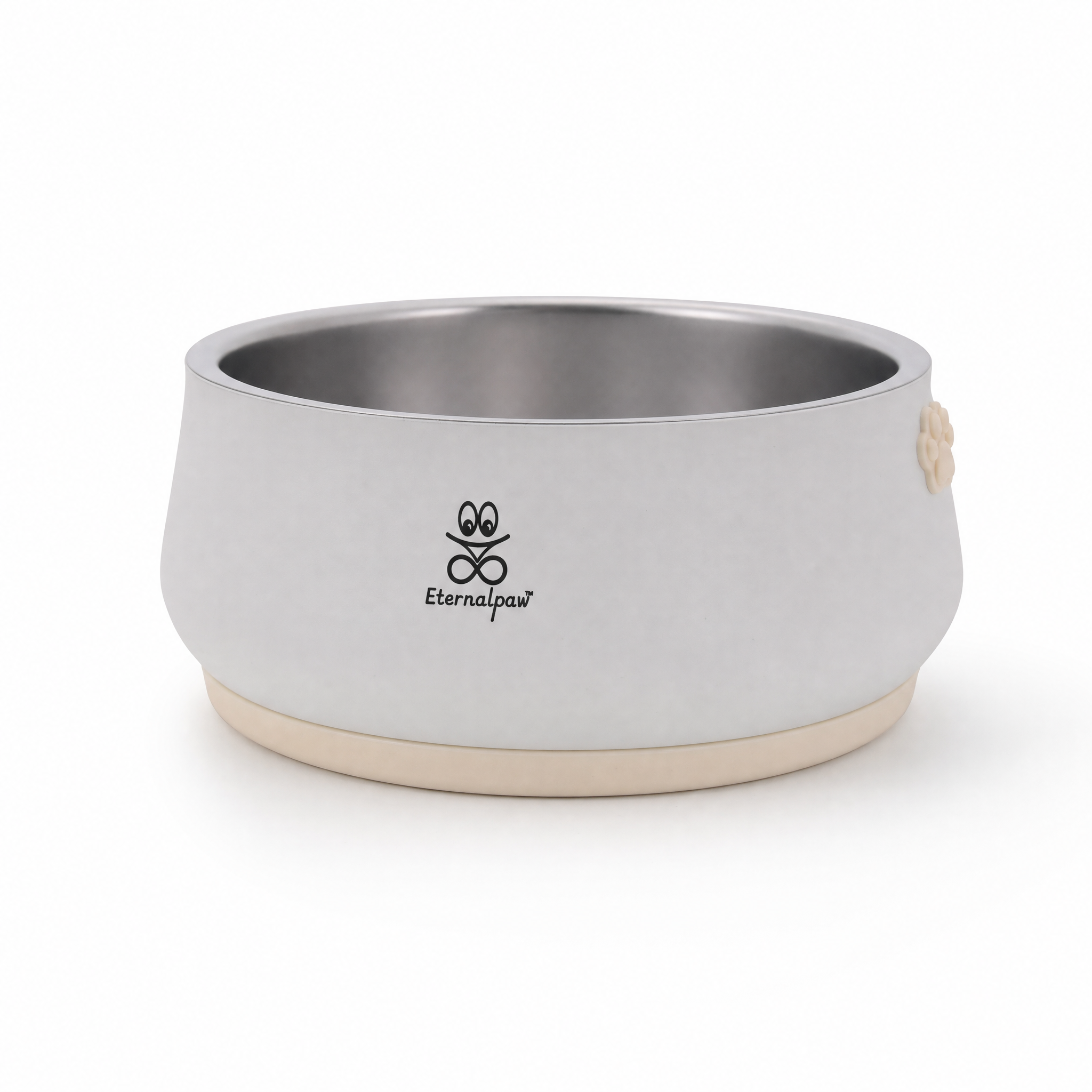 Warm cream Eternalpaw 316L pet bowl